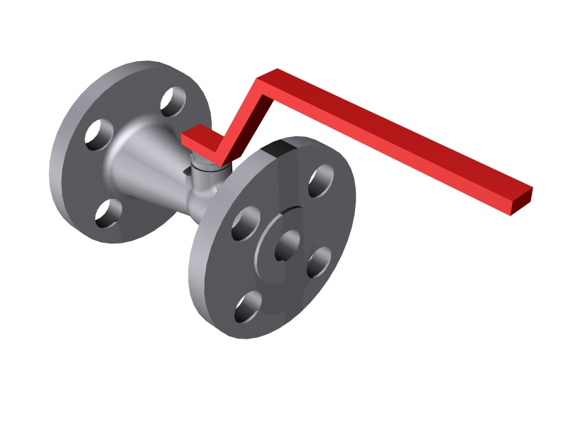 Ball Valve  0.1/2'' - 150#  Flanged - 1 piece body::