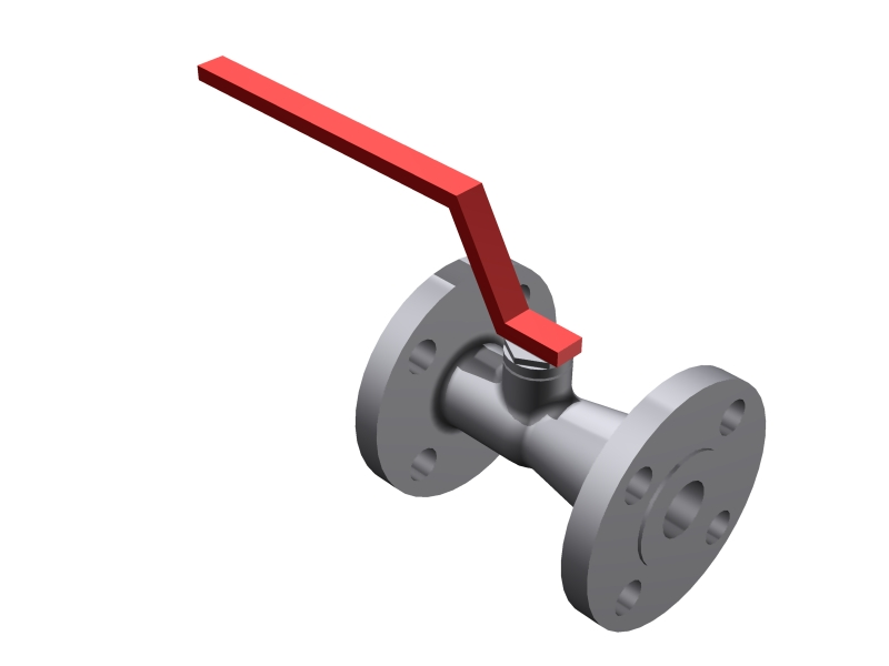 Ball Valve  1'' - 150#  Flanged - 1 piece body::
