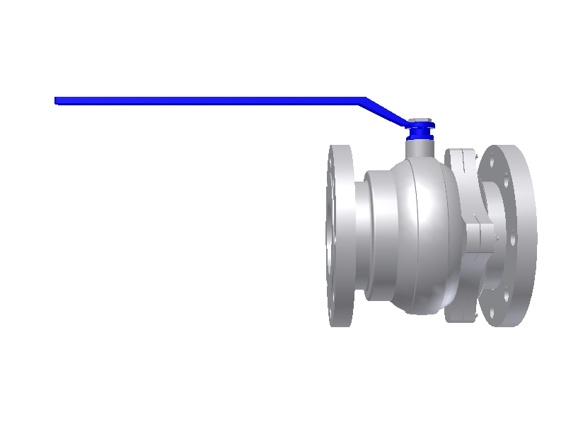 2-piece flanged floating ball valve full port 4'' class 150::