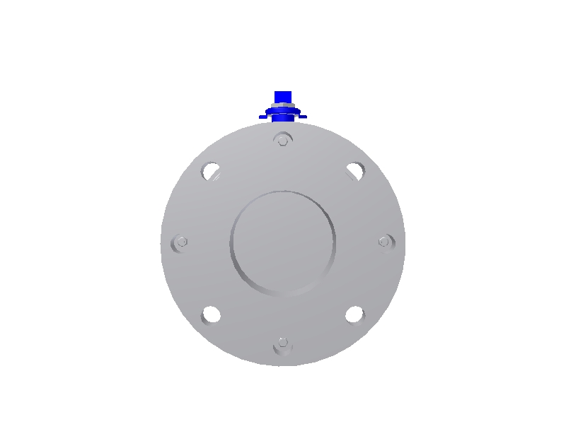2-piece flanged floating ball valve full port 4'' class 150::